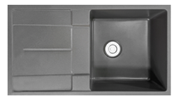 [G-T8650I02] EVIER GRANITE SIMPLE BAC MEERA Réf: G-T8650I02 Couleur FROSTED GREY