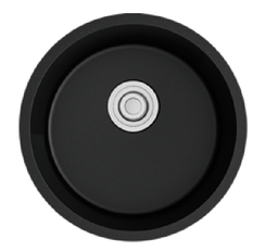 [G-U0045C01] EVIER GRANITE RONDE MEERA SIMPLE BAC Réf: G-U0045C01 Couleur: DARK BLACK