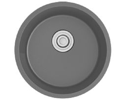 [G-U0045C02] EVIER GRANITE RONDE MEERA SIMPLE BAC Réf: G-U0045C02 Couleur: FROSTED GREY