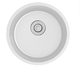 [G-U0045C03] EVIER GRANITE RONDE MEERA SIMPLE BAC Réf: G-U0045C03 Couleur: IVORY WHITE