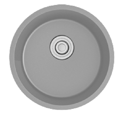 [G-U0045C04] EVIER GRANITE RONDE MEERA SIMPLE BAC Réf: G-U0045C04 Couleur: LIGHT GREY