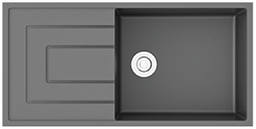 [G-T10050I02] EVIER GRANITE SIMPLE BAC MEERA Réf: G-T10050I02 Couleur FROSTED GREY