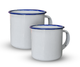 [Enamel Mug Plain 6cm White] Enamel Mug Plain 6cm ctn de 20 Dozs Colour White