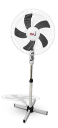 [FS40-002 Noir] Ventilateur à pied 16" Réf: FS40-002 5 pales pied en croix avec veilleuse / couleur Blanc Noir / CTN de 2 pcs Marque: Effeil