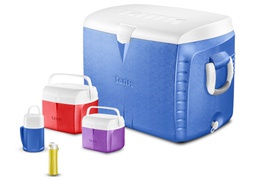 [GRT45L+10L+5L+2,5L+1G] Glacière rectangle TANK 45L + glacière rectangle TANK 10L + glacière rectangle TANK 5L + glacière ronde TANK 2,5L + 1 gourde (TANK &amp; ICE BOX) série de 5 pcs