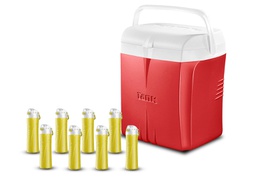 [GRT23L+8G] Glacière rectangle TANK 23L + 8 gourdes (TANK BOX) série de 9pcs