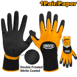 [HGNF01] Nitrile frosted coated gloves