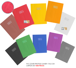 [YJ07] PVC COVER PROTEGE CAHIER 17X22 CM  [ 1000PCS/CNTS]