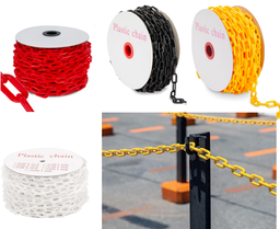 [CHAINE PLASTIQUE BICOLORE DE 06MM, ROULEAU DE 25m] CHAINE PLASTIQUE BICOLORE DE 06MM, ROULEAU DE 25m