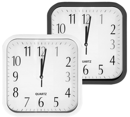 [MONTRE MURALE CARRE REF 8900A2,  diametre 20cm material : ABS PLASTIQUE] MONTRE MURALE CARRE REF 8900A2,  diametre 20cm material : ABS PLASTIQUE