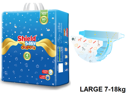 [DIAPERS SHIELD Jumbo Large 7-18kg ctn de 4pqts] DIAPERS SHIELD Jumbo Large 7-18kg ctn de 4pqts