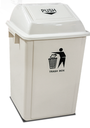 [XDL-60A-1] Plastic dust bin 60L couleur Beige/Square ref: XDL-60A-1 avec couvercle