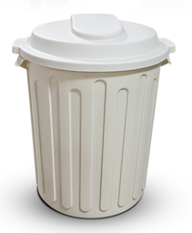 [XDW-60LB] Plastic dust bin 60L couleur Beige/Round ref: XDW-60LB avec couvercle