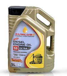 [HUILE 15W40] Huile Moteur Sunlube 15W40 bidon de 5L (ctn de 4 bidons)