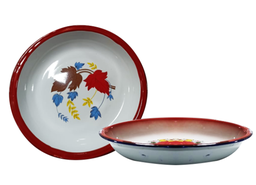 [Assiette emaillé pour riz, decoré, 22cm (ctn de 12doz)] Assiette emaillé pour riz, decoré, 22cm (ctn de 12doz)