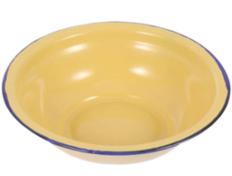[Cuvette/Bassine emaillée unie couleur crémé 22cm] Cuvette/Bassine emaillée unie couleur crémé 22cm (Ctn de 15 Dozs)