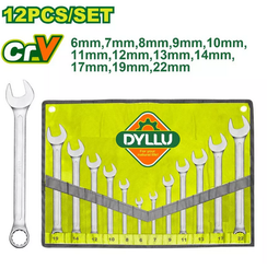 [DTSP1M12] 12 Pcs Combination spanner set