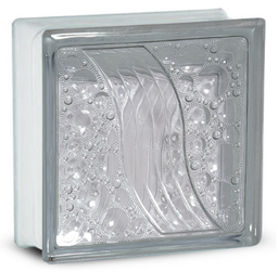 [80097TN] BRIQUE DE VERRE 190*190*80MM - RIVER VIEW CTN/6