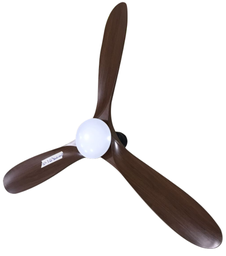 [FAN HJ-027-3 - 60" Black+walnut] Ventilateur plafonier qualité supérieure avec telecommande ref: HJ-027-3 - Couleur Black+walnut avec lampe led - Dim: 60"