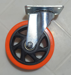 [ROULETTE POUR MEUBLE CHARIOT ROUE ORANGE 5"] ROULETTE POUR MEUBLE CHARIOT ROUE ORANGE 5"