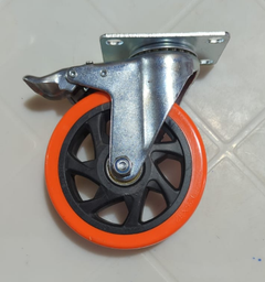 [ROULETTE POUR MEUBLE CHARIOT AVEC PEDALE DE FREINAGE 5"] ROULETTE POUR MEUBLE CHARIOT AVEC PEDALE DE FREINAGE 5"