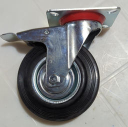 [ROULETTE POUR MEUBLE CHARIOT ROUE SUPER RENFORCEE GRISE AVEC PEDALE DE FREIN 5"] ROULETTE POUR MEUBLE CHARIOT ROUE SUPER RENFORCEE GRISE AVEC PEDALE DE FREIN 5"