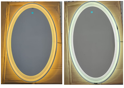 [L99943] MIRROIR SALLE DE BAIN LED 1 COULEUR 60 x 60CM