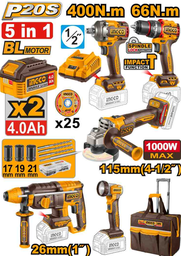 [CKLI2059] 5 Pcs Cordless industrial combo kit